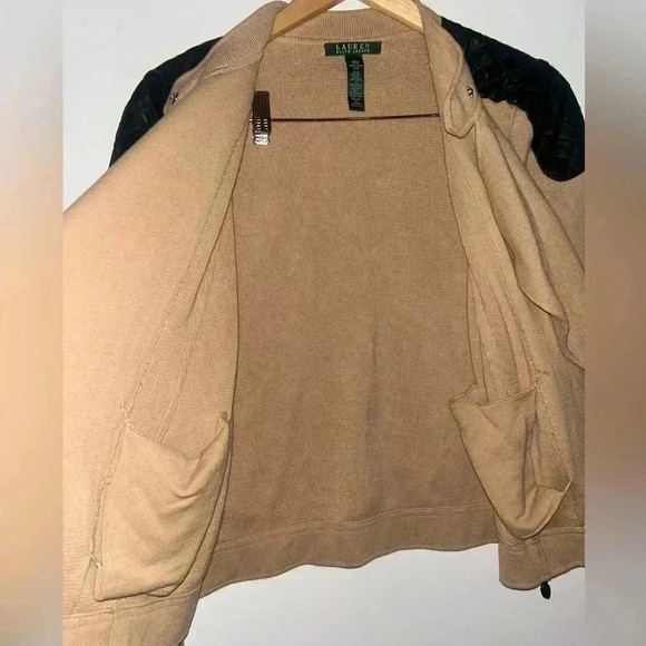 NEW Lauren Ralph Lauren Asymmetrical Zip Up Knit Jacket Sweater Size L - Picture 6 of 12
